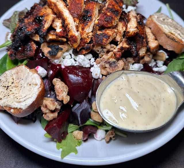 Beet and Goat Cheese Salad.