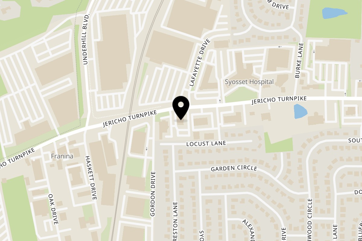 Map showing the location of Hilltop Kitchen & Bar on 150 Jericho Tpke in Syosset